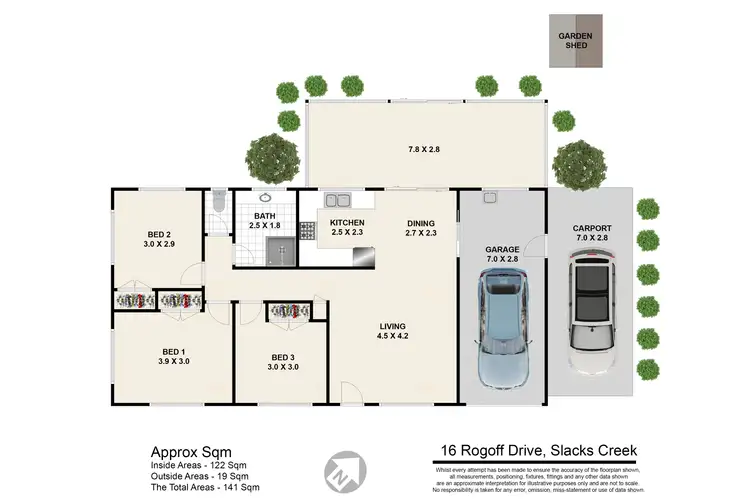 Floorplan of Homely house listing, 16 Rogoff Drive, Slacks Creek QLD 4127