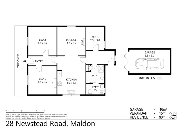 Floorplan of Homely house listing, 28 Newstead Road, Maldon VIC 3463