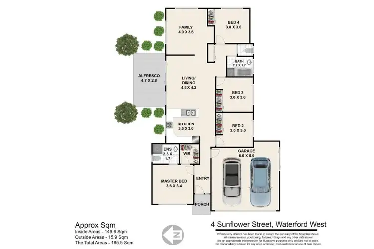 Floorplan of Homely house listing, 4 Sunflower Street, Waterford West QLD 4133