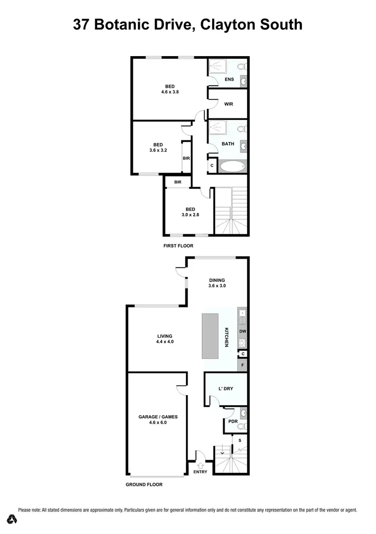 Floorplan of Homely townhouse listing, 37 Botanic Drive, Clayton South VIC 3169