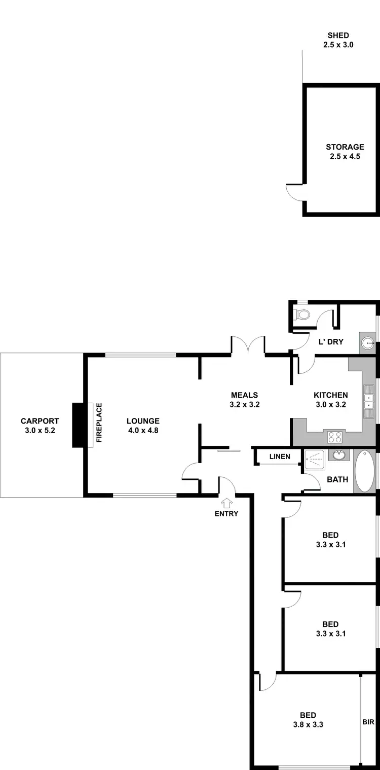 Floorplan of Homely house listing, 12 Lomond Avenue, Kilsyth VIC 3137