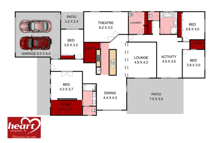 Floorplan of Homely house listing, 15 Jacobs Drive, Maffra VIC 3860