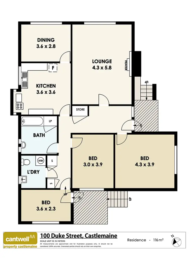 Floorplan of Homely house listing, 100 Duke Street, Castlemaine VIC 3450
