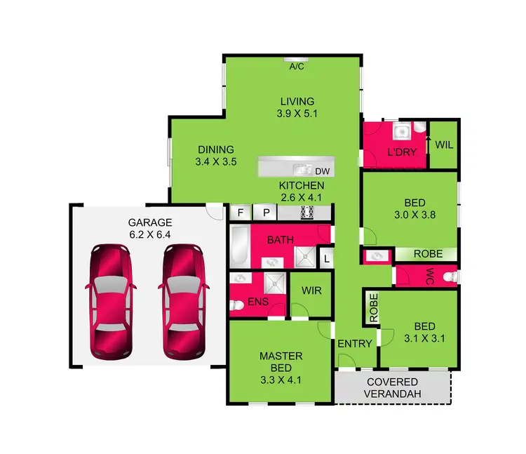 Floorplan of Homely townhouse listing, 26 Daly Boulevard, Highton VIC 3216