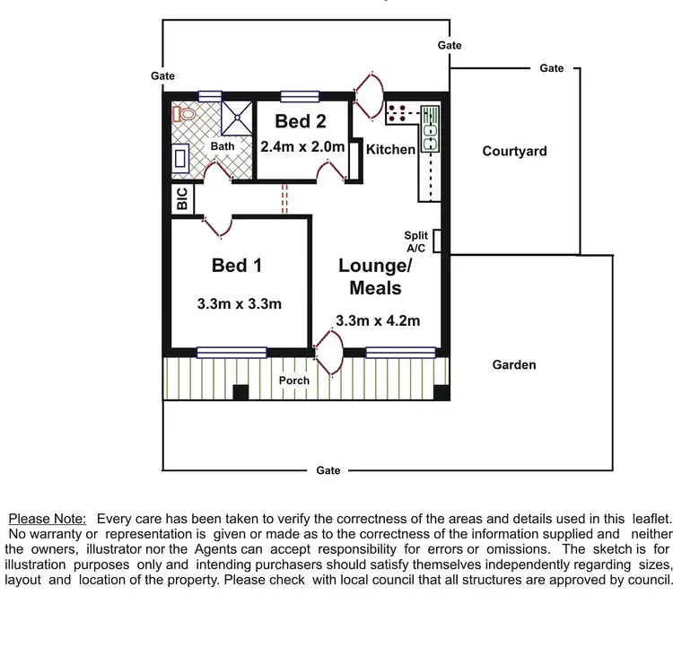 Floorplan of Homely unit listing, 1/16 Kyle Street, Glenside SA 5065