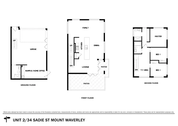 Floorplan of Homely townhouse listing, 2/34 Sadie Street, Mount Waverley VIC 3149