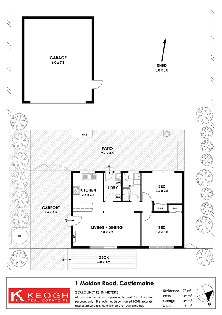 Floorplan of Homely house listing, 1 Maldon Road, Castlemaine VIC 3450