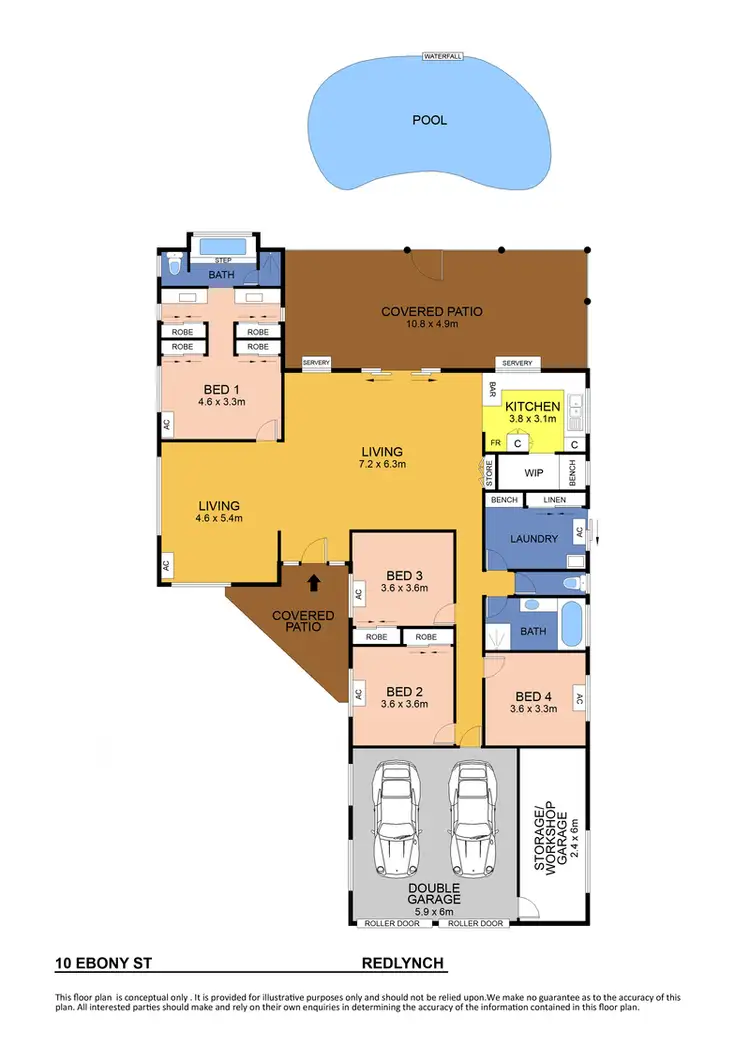 Floorplan of Homely house listing, 10 Ebony Street, Redlynch QLD 4870