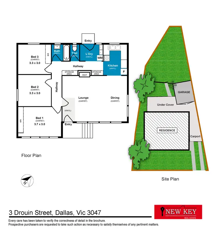 Floorplan of Homely house listing, 3 Drouin Street, Dallas VIC 3047