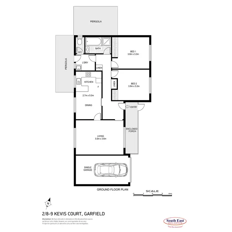 Floorplan of Homely unit listing, 2/8-9 Kevis Court, Garfield VIC 3814