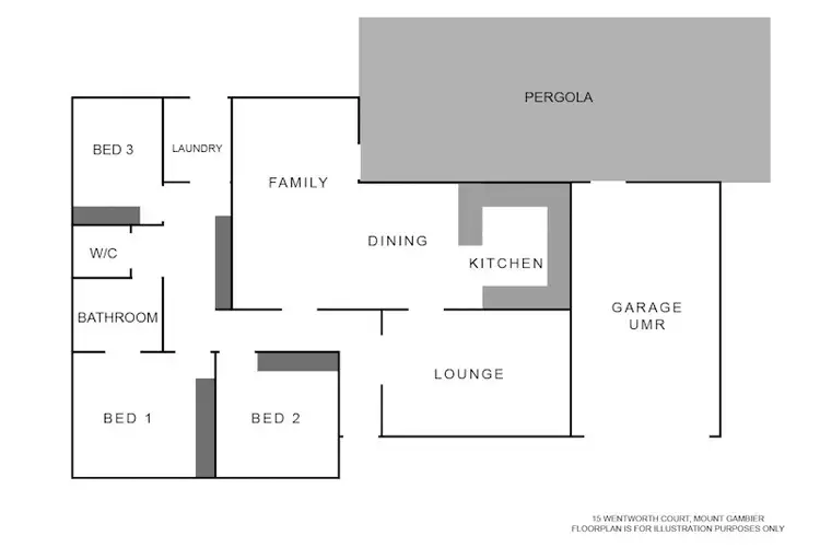 Floorplan of Homely house listing, 15 Wentworth Court, Mount Gambier SA 5290