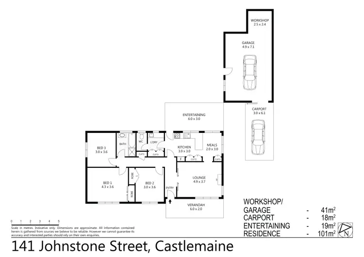 Floorplan of Homely house listing, 141 Johnstone Street, Castlemaine VIC 3450