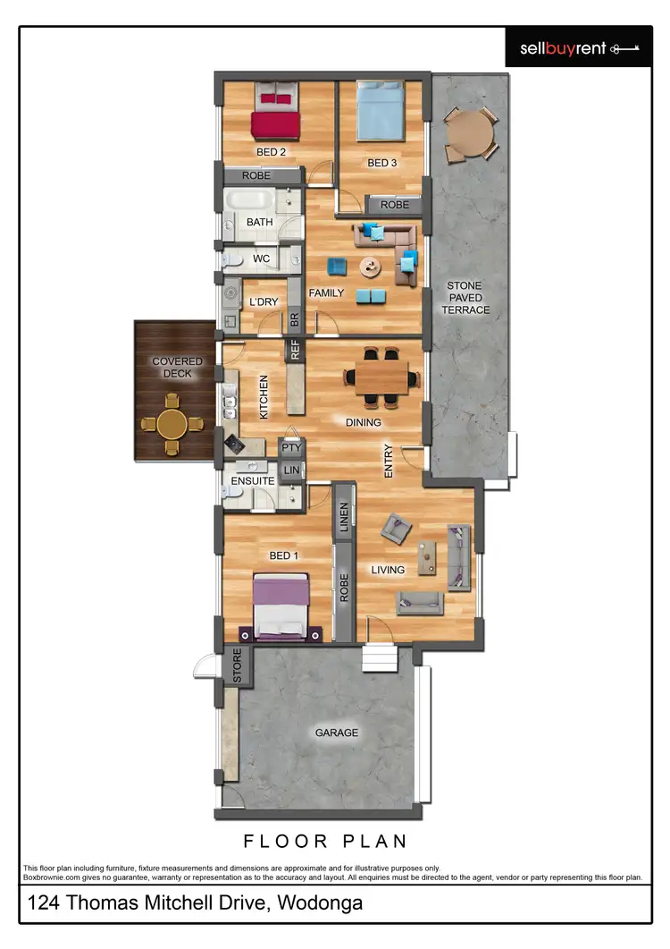 Floorplan of Homely house listing, 124 THOMAS MITCHELL DRIVE, Wodonga VIC 3690