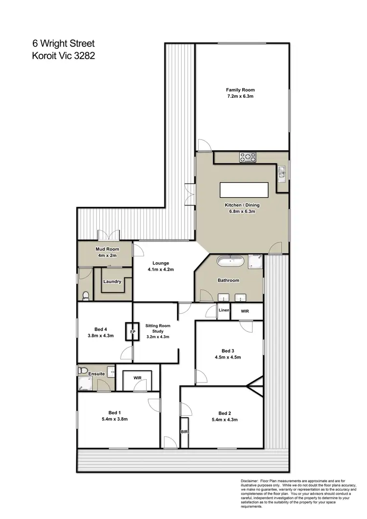 Floorplan of Homely house listing, 6 Wright Street, Koroit VIC 3282