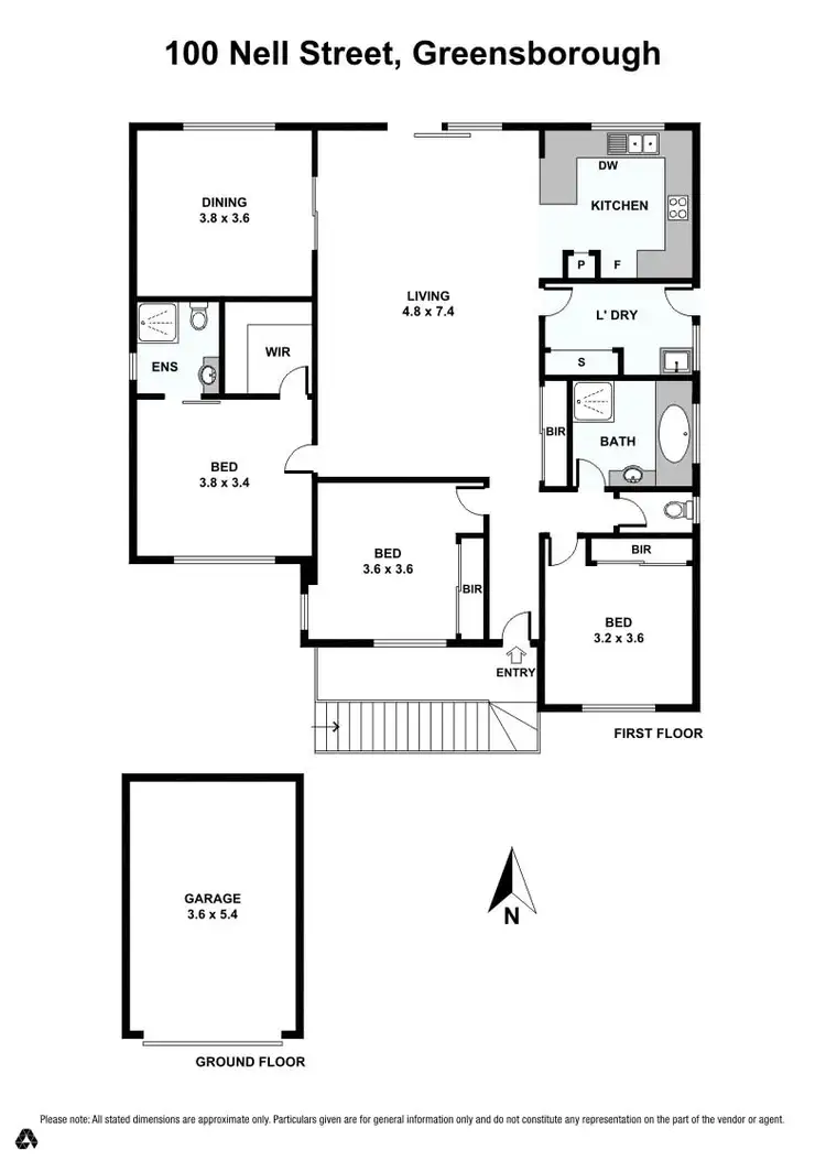 Floorplan of Homely house listing, 100 Nell Street, Greensborough VIC 3088