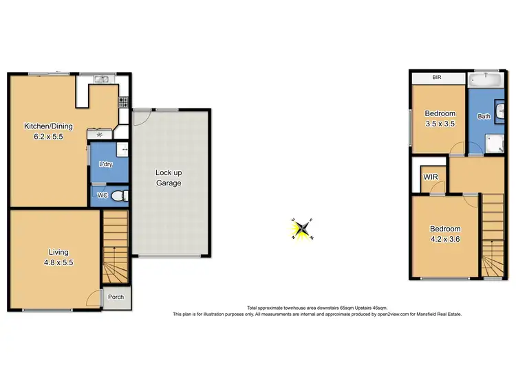 Floorplan of Homely townhouse listing, 42B Chenery Street, Mansfield VIC 3722