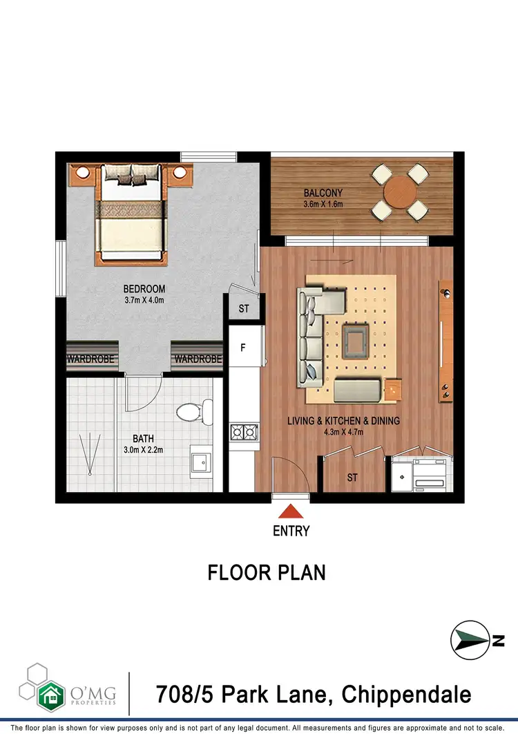 Floorplan of Homely apartment listing, 708/5 Park Lane, Chippendale NSW 2008