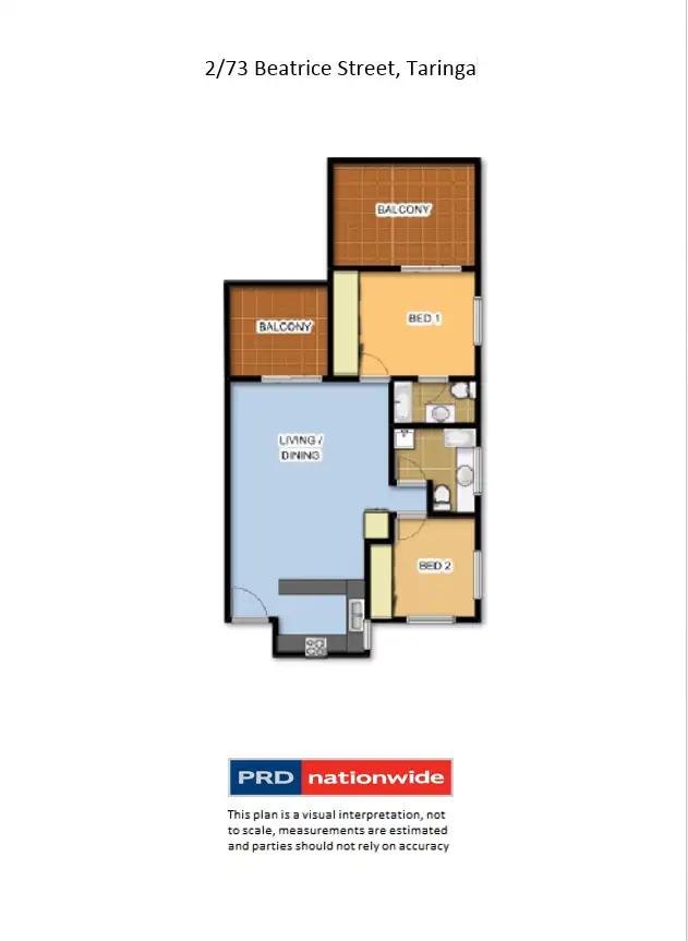 Floorplan of Homely unit listing, 2/73 Beatrice Street, Taringa QLD 4068
