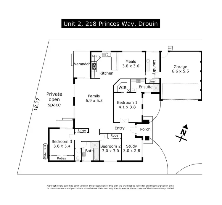 Floorplan of Homely house listing, 2/218 Princes Way, Drouin VIC 3818