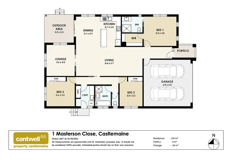 Floorplan of Homely house listing, 1 Masterson Close, Castlemaine VIC 3450