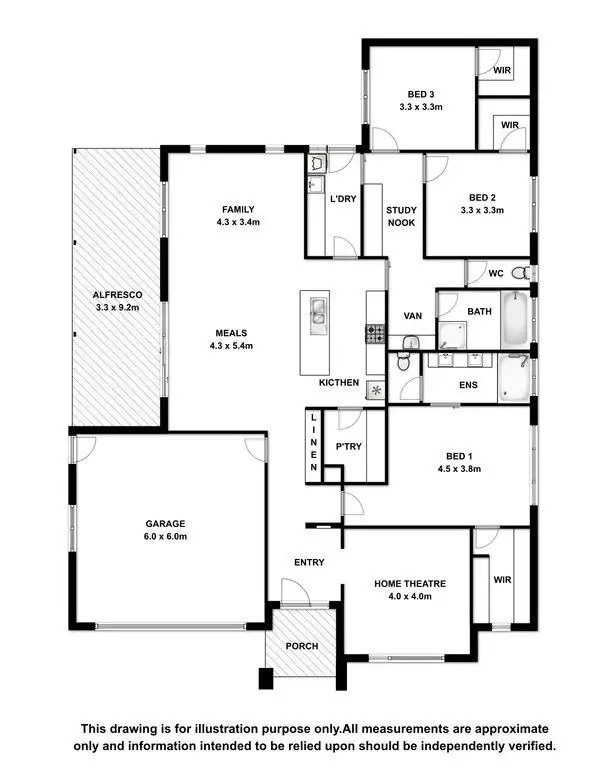 Floorplan of Homely house listing, 6 Pinehurst Drive, Worrolong SA 5291