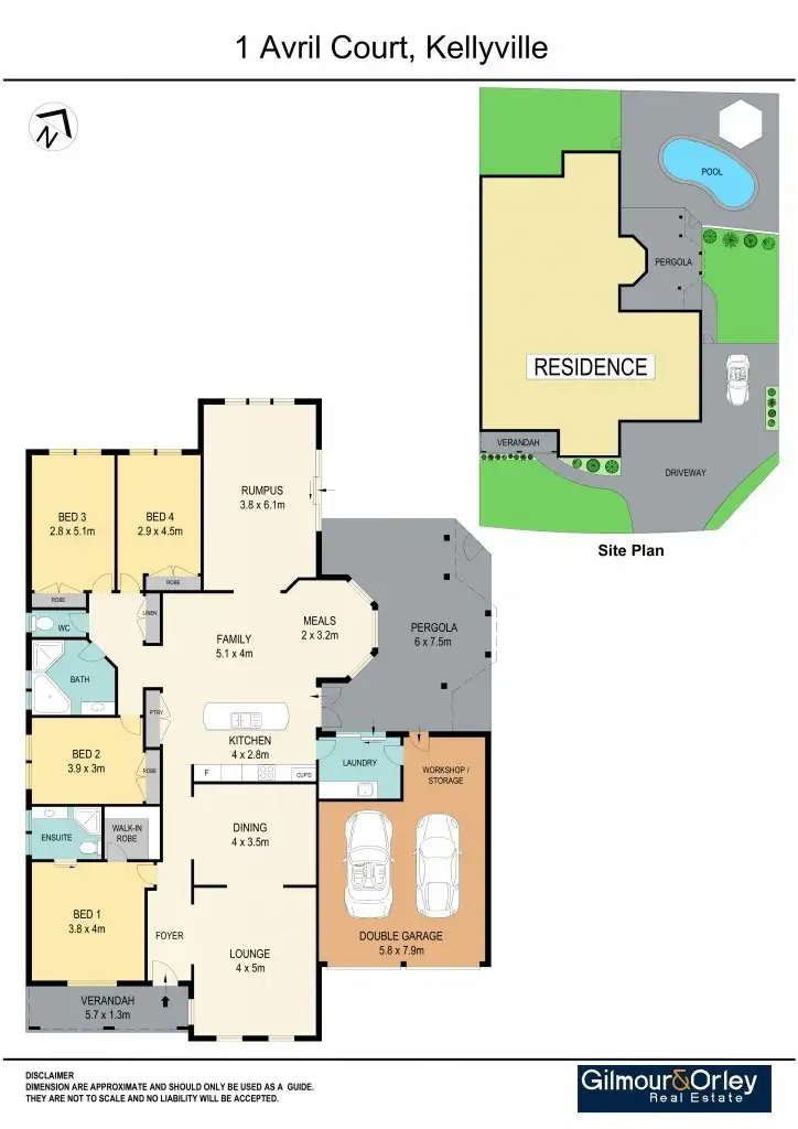 Floorplan of Homely house listing, 1 Avril Court, Kellyville NSW 2155