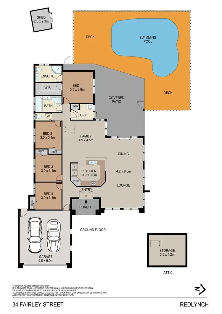 Floorplan of Homely house listing, 34 Fairley Street, Redlynch QLD 4870