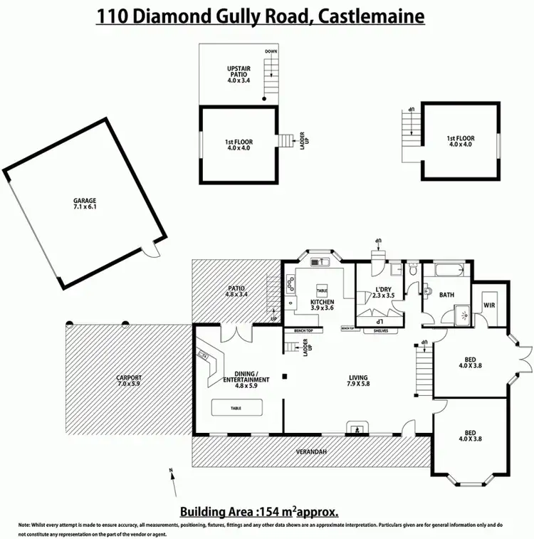 Floorplan of Homely house listing, 110 Diamond Gully Road, Castlemaine VIC 3450