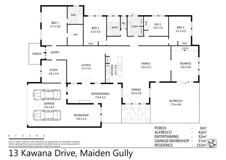 Floorplan of Homely house listing, 13 Kawana Drive, Maiden Gully VIC 3551