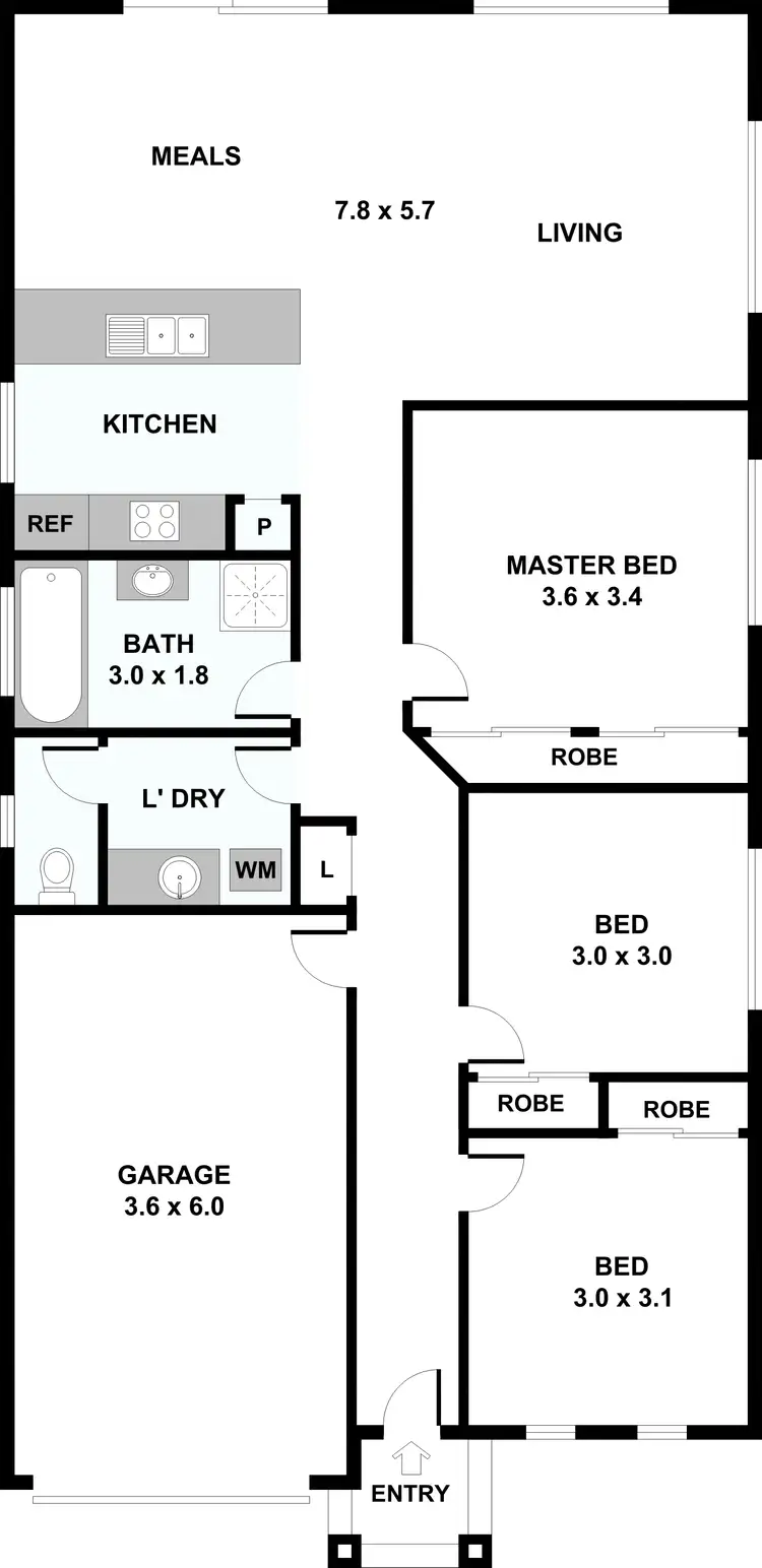 Floorplan of Homely unit listing, 13/6-16 Diston Court, Pakenham VIC 3810