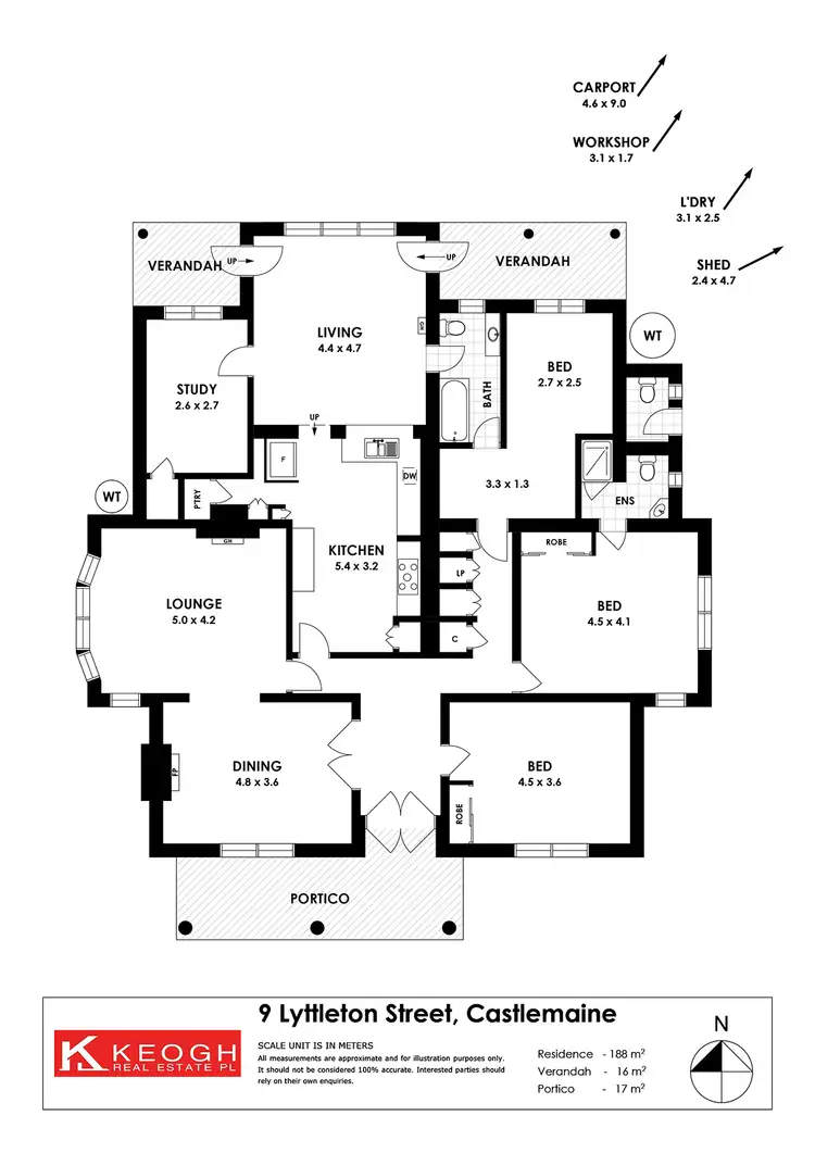 Floorplan of Homely house listing, 9 Lyttleton Street, Castlemaine VIC 3450