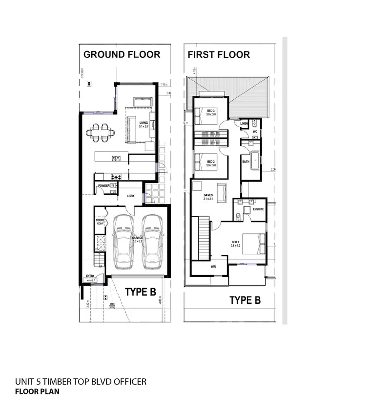 Floorplan of Homely townhouse listing, Lot 5 Timbertop Blvd, Officer VIC 3809