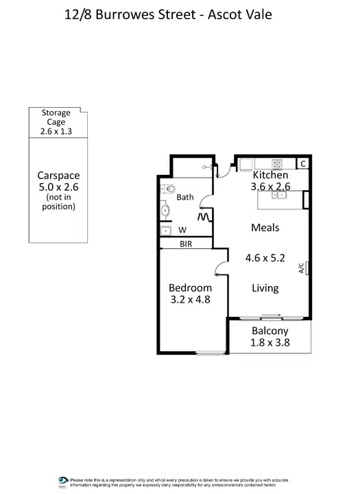 Floorplan of Homely apartment listing, G12/8 Burrowes Street, Ascot Vale VIC 3032