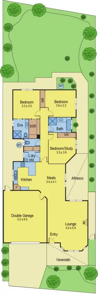 Floorplan of Homely townhouse listing, 12 Idwall Court, Highton VIC 3216