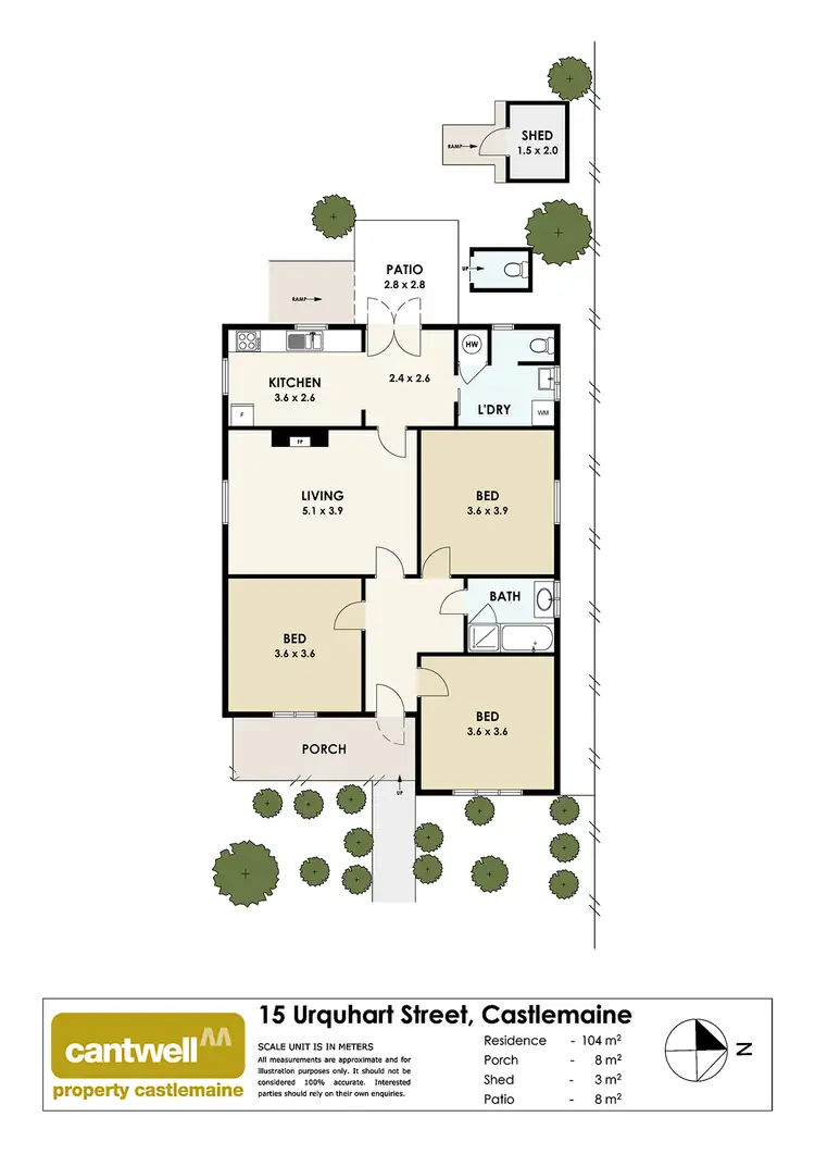 Floorplan of Homely house listing, 15 Urquhart Street, Castlemaine VIC 3450