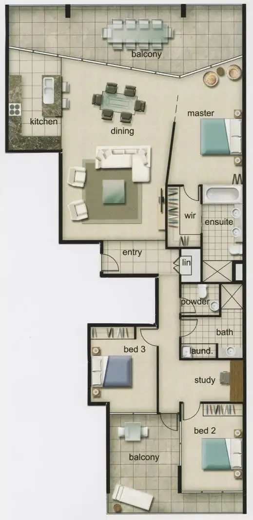 Floorplan of Homely apartment listing, 403/6-12 Oxley Avenue, Woody Point QLD 4019
