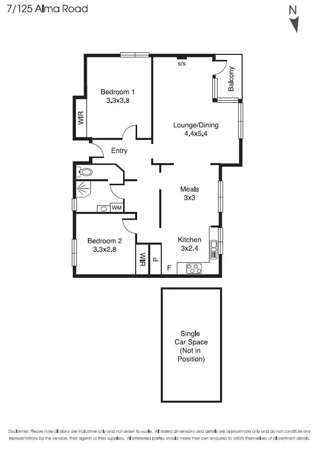 Floorplan of Homely apartment listing, 7/125 Alma Road, St Kilda East VIC 3183