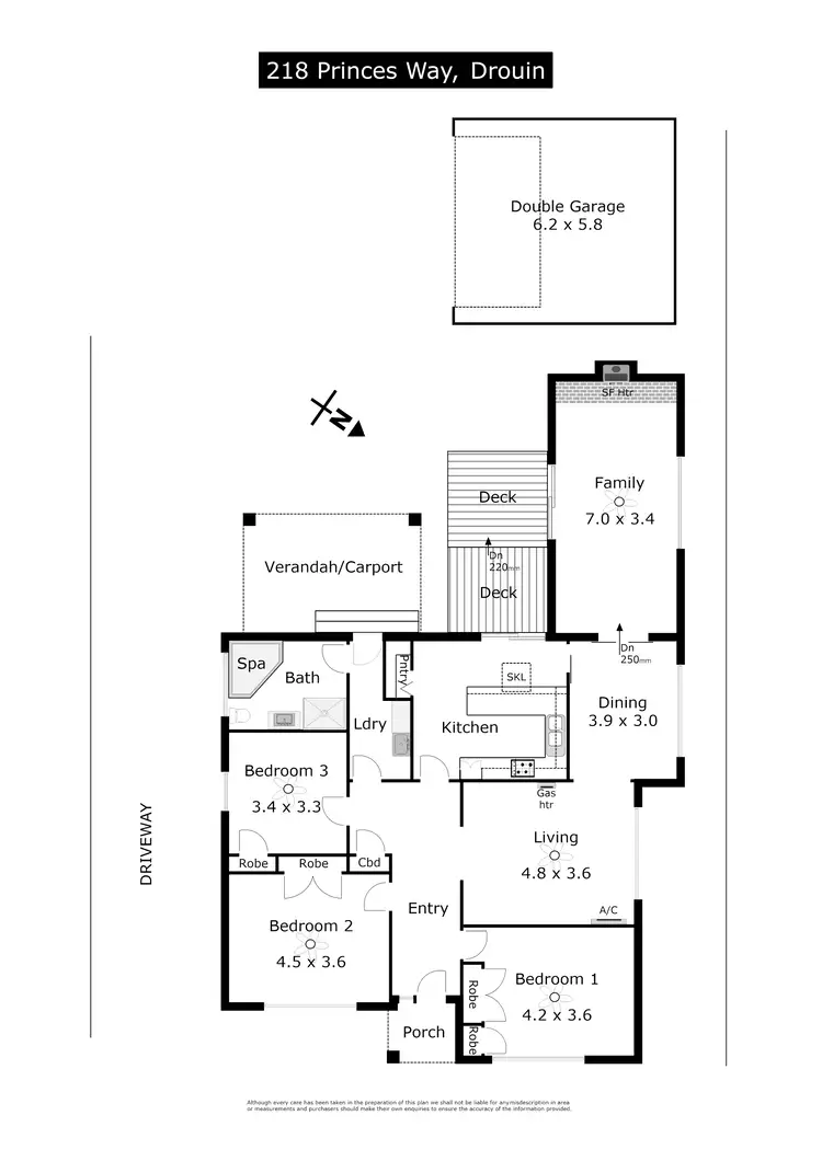 Floorplan of Homely house listing, 1/218 Princes Way, Drouin VIC 3818