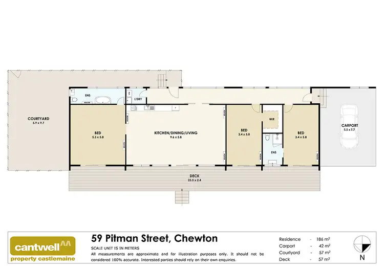 Floorplan of Homely house listing, 59 Pitman Street, Chewton VIC 3451
