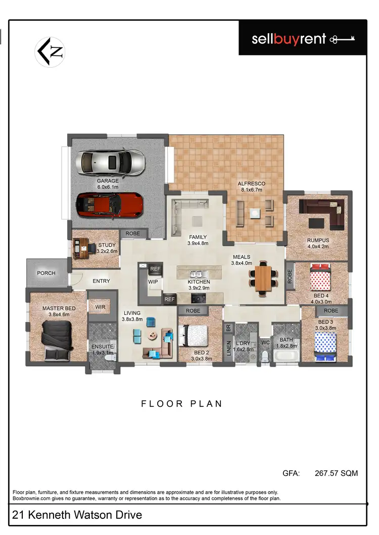 Floorplan of Homely house listing, 21 KENNETH WATSON DRIVE, Bandiana VIC 3691
