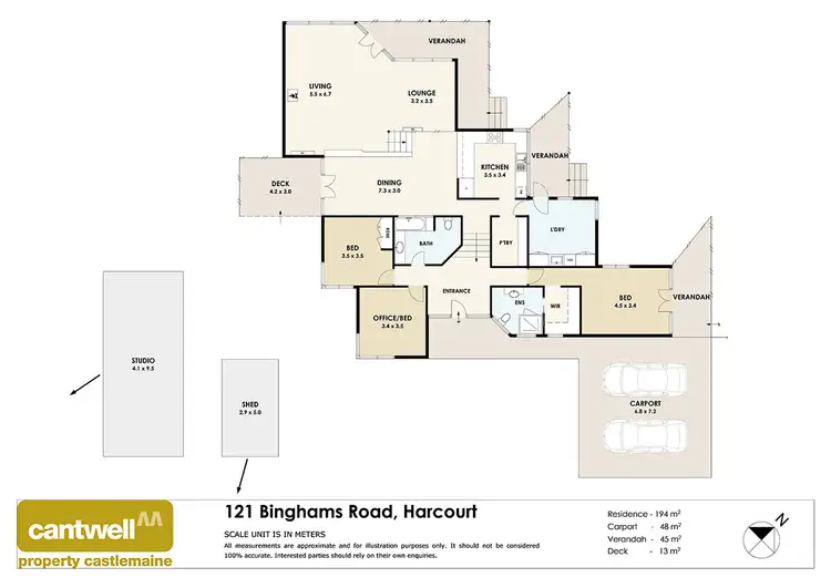Floorplan of Homely house listing, 121 Binghams Road, Harcourt VIC 3453