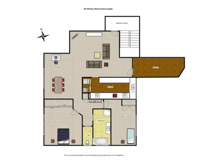Floorplan of Homely unit listing, 4/5 Shirley Street, Indooroopilly QLD 4068
