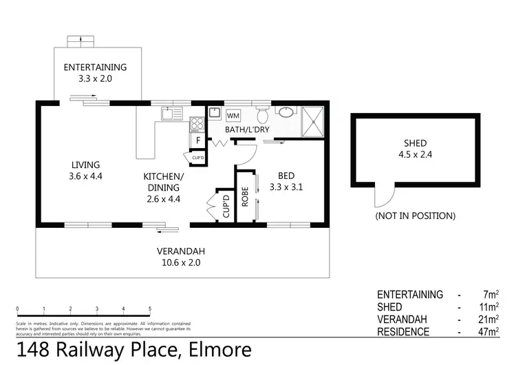 Floorplan of Homely house listing, 148 Railway Place, Elmore VIC 3558
