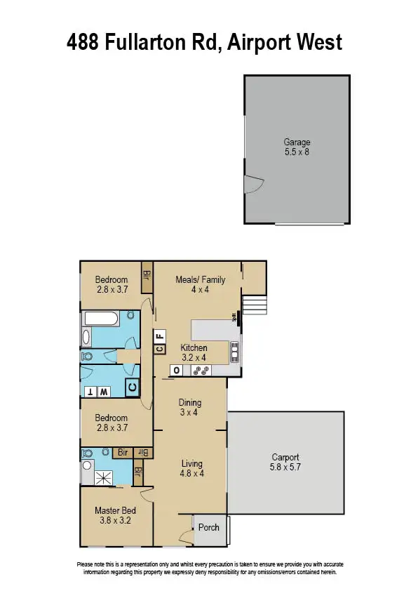 Floorplan of Homely house listing, 488 Fullarton Road, Airport West VIC 3042