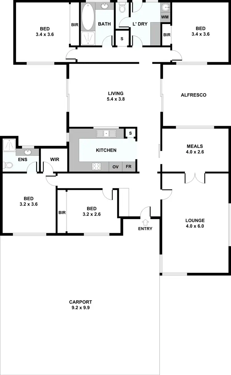 Floorplan of Homely house listing, 13 Edwards Crescent, Wendouree VIC 3355