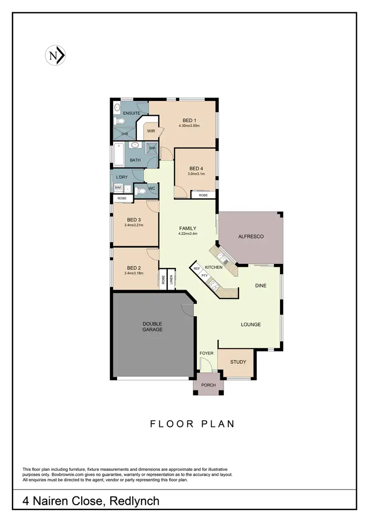 Floorplan of Homely house listing, 4 Nairen Close, Redlynch QLD 4870
