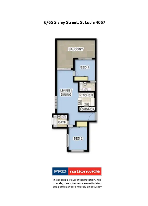 Floorplan of Homely unit listing, 6/65 Sisley Street, St Lucia QLD 4067