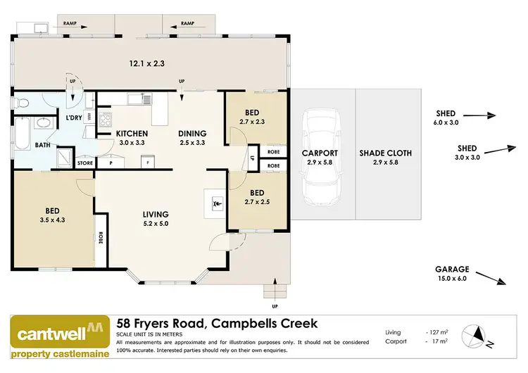 Floorplan of Homely house listing, 58 Fryers Road, Campbells Creek VIC 3451