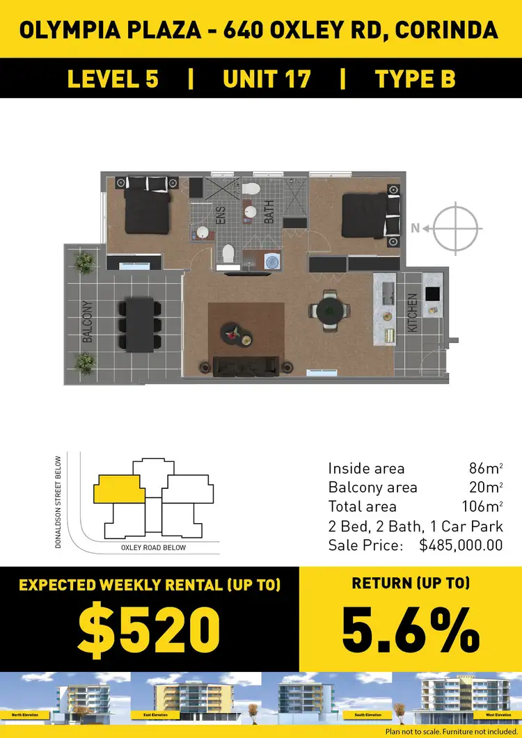 Floorplan of Homely unit listing, 17/640 Oxley Rd, Corinda QLD 4075