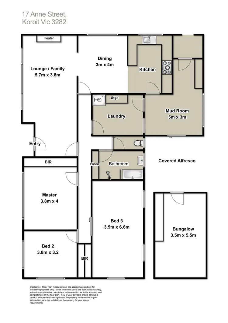Floorplan of Homely house listing, 17 Anne Street, Koroit VIC 3282